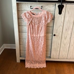 Bebe Pink Lace Dress Size Small